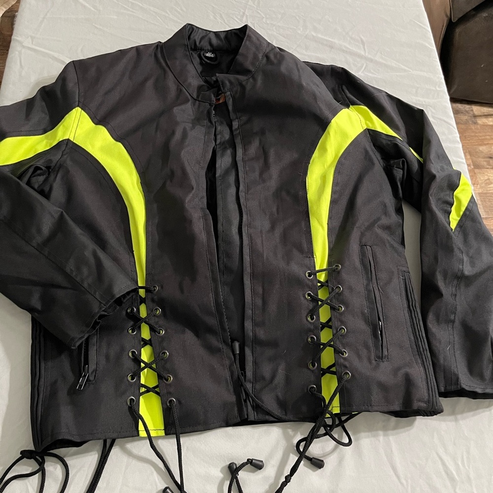 Vance Leathers Motorcycle Jacket 3-Season neon yellow Mesh Vance Leather